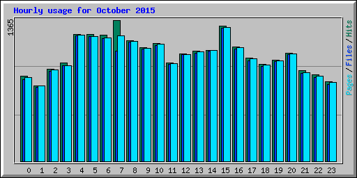 Hourly usage for October 2015