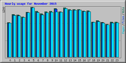 Hourly usage for November 2015