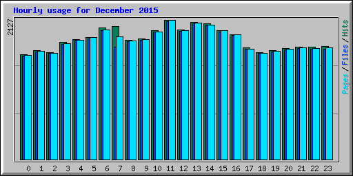 Hourly usage for December 2015