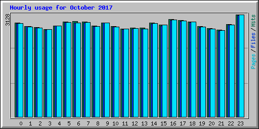 Hourly usage for October 2017